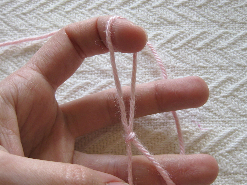 a yarn slip knot