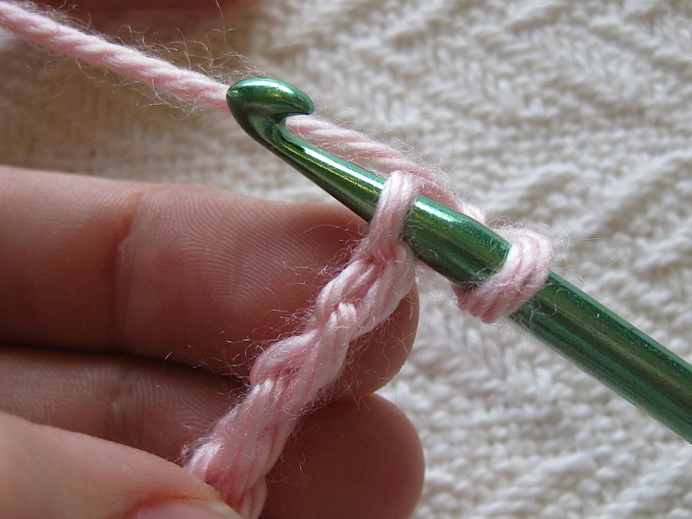 how to single crochet into foundation chain