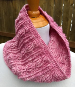 Pink Cabled Cowl