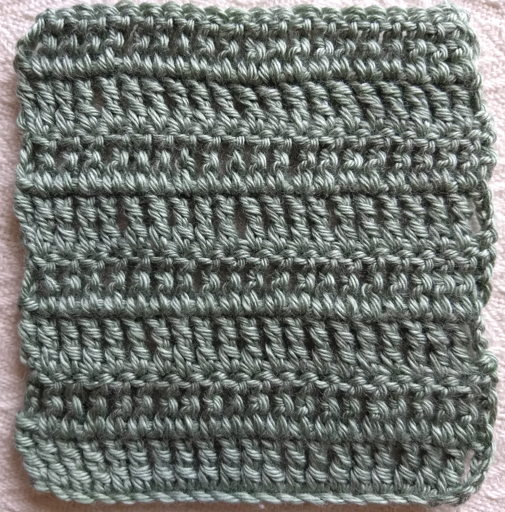 6" triple crochet square