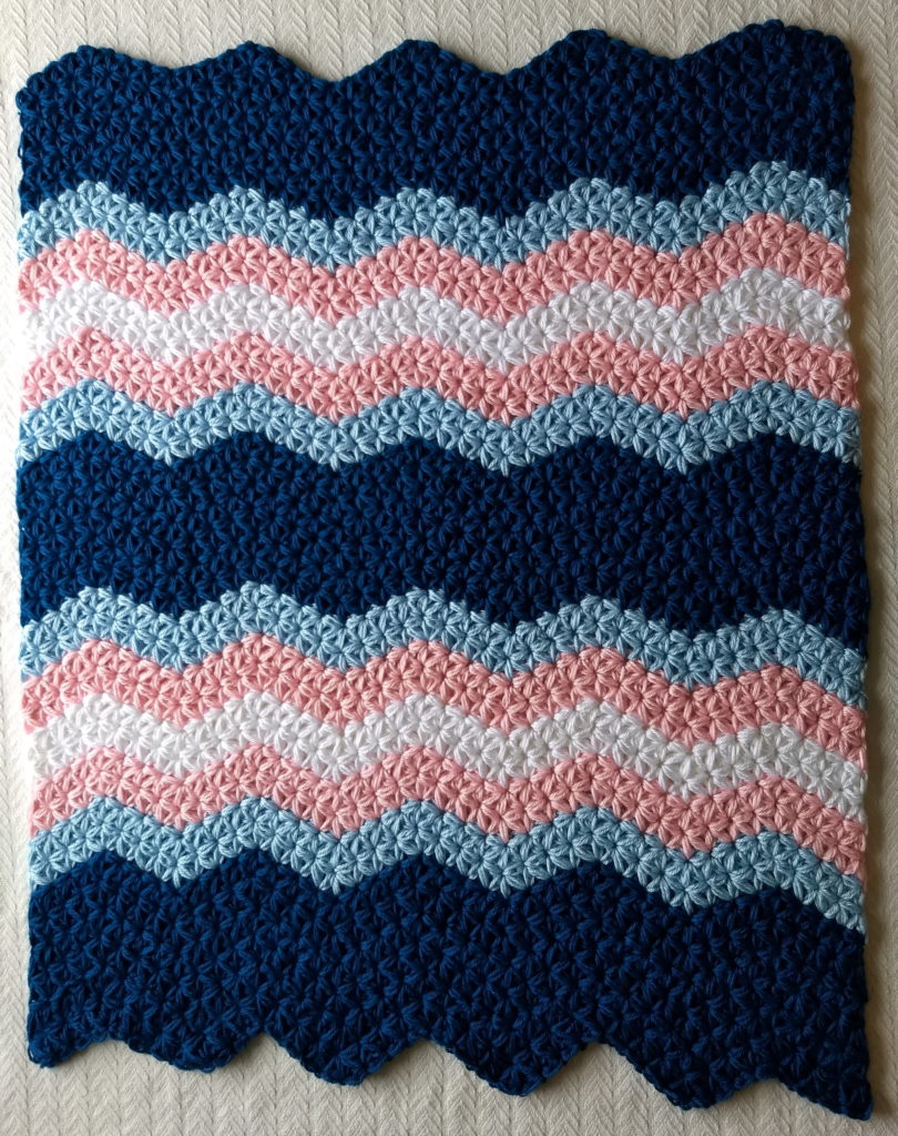 Jasmine Stitch Ripple Blanket