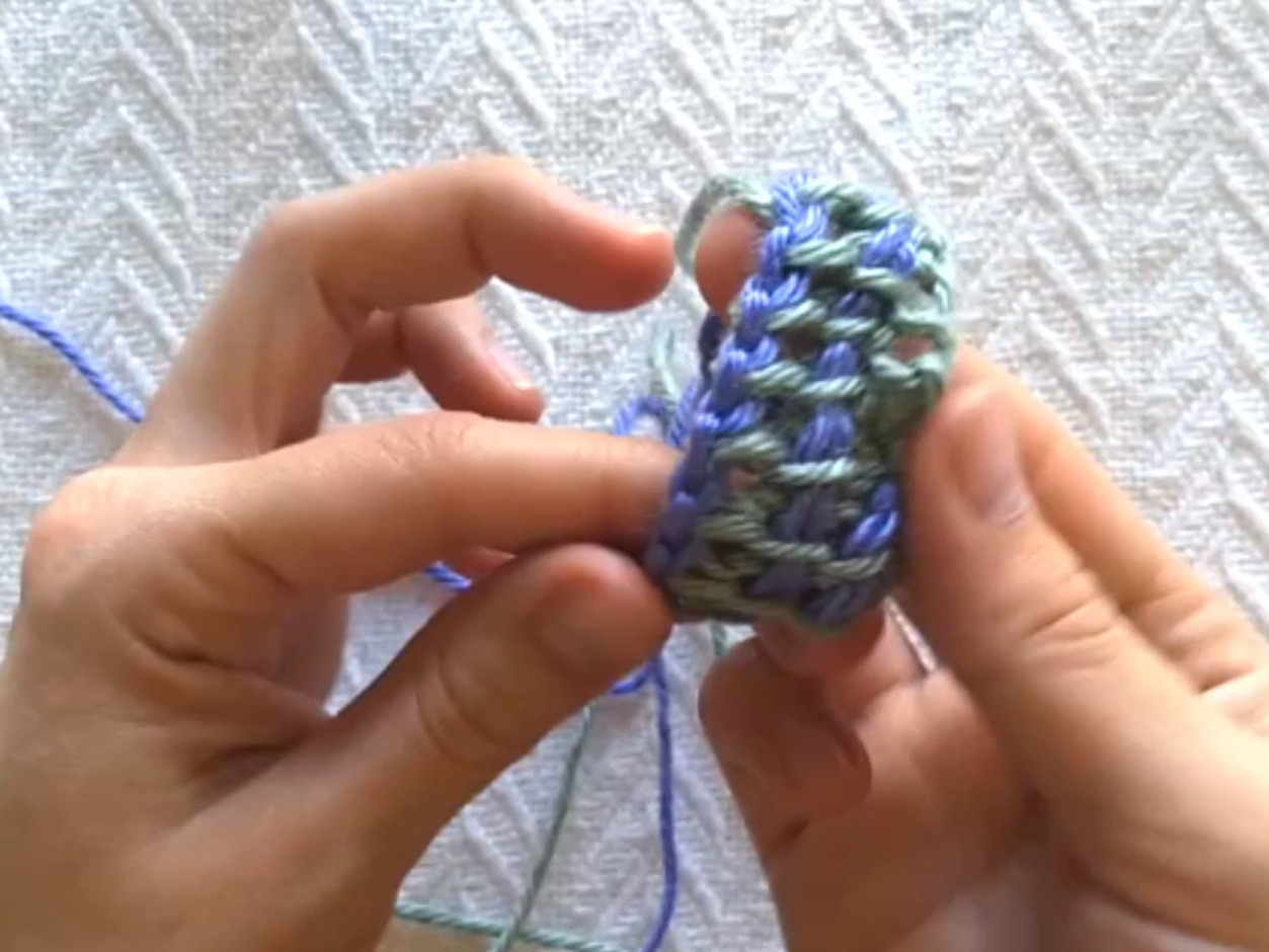 Tunisian Crochet in the Round Video and Pictures Kickin Crochet