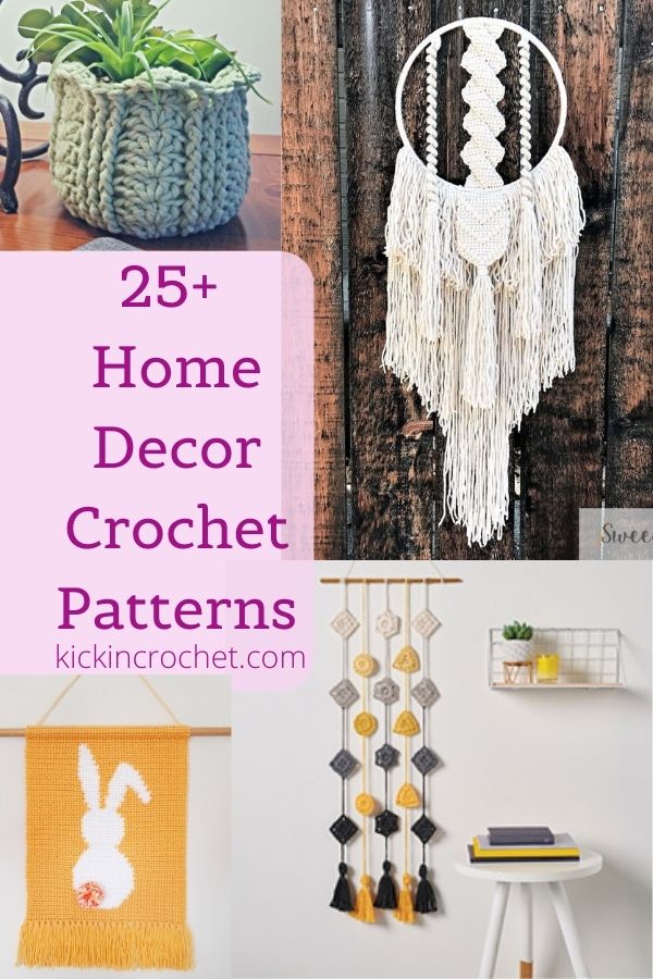 25 Home Decor Crochet Patterns Pin