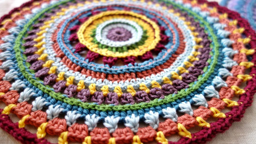 Joyful Mandala - colorful circular mandala crochet