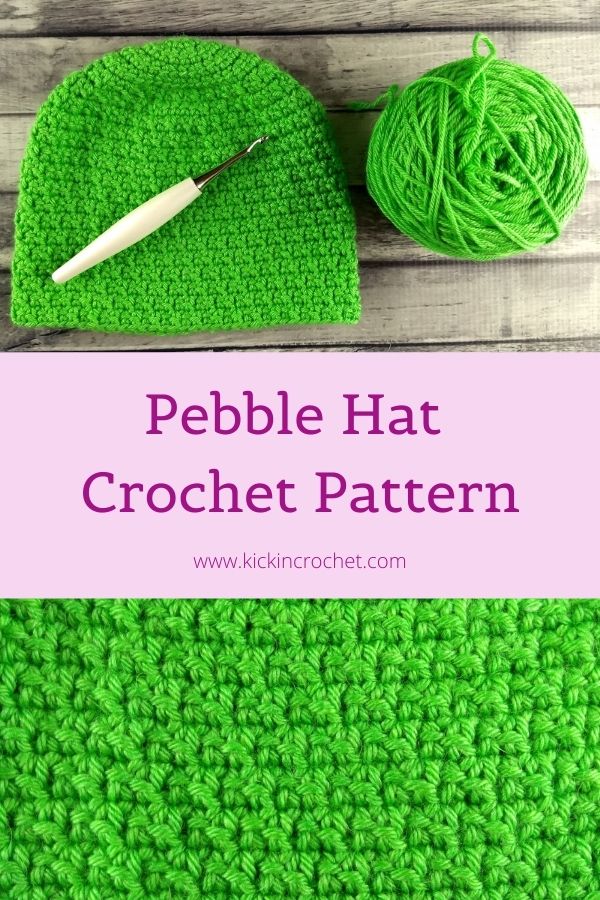 Pebble Hat Crochet Pattern - get the pattern for the Pebble Hat free for adult size, with PDF available for purchase which includes sizes toddler, child, small adult and large adult