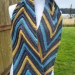 Chevron Striped Women's Crochet Pattern with textured ridges.