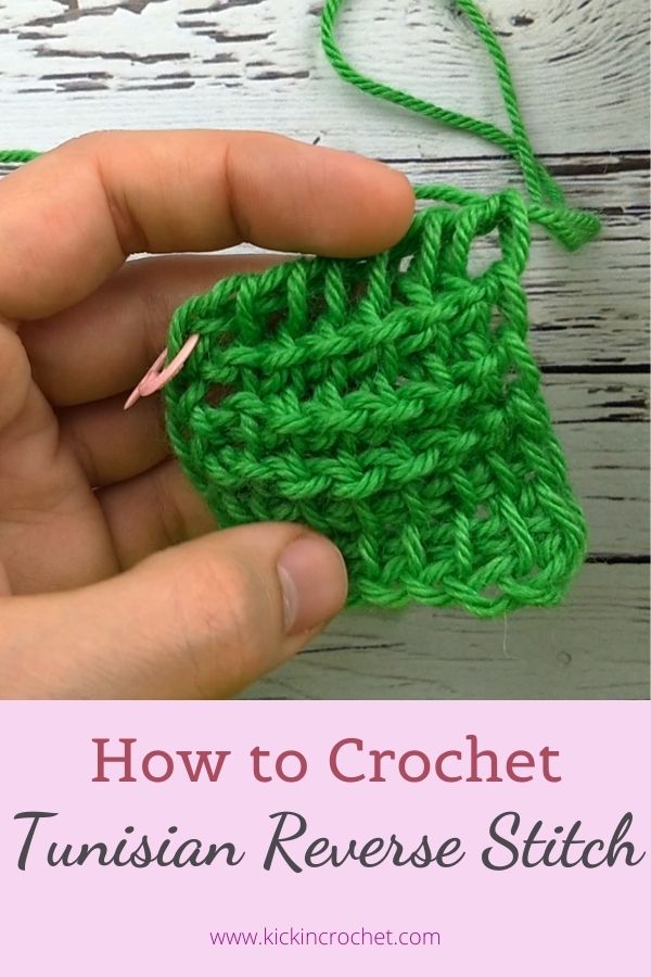 How to Crochet Tunisian Reverse Stitch Kickinrochet Tutorial with video and pictures