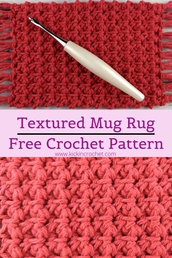 Textured Mug Rug Free crochet pattern