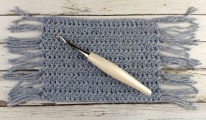 Free Crochet Pattern Halfway Slippy Mug Rug