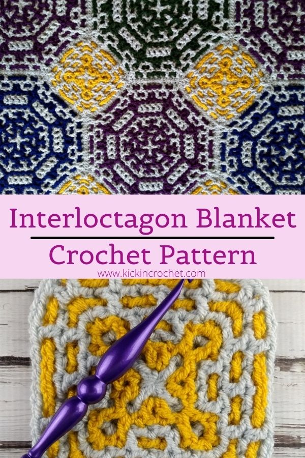 Interloctagon Blanket Crochet Pattern - Kickin Crochet