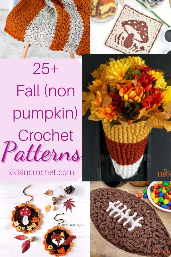 CROCHET PATTERN: Fall Treats - Pumpkin Pie, Candy Corn, and Smores