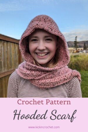 Hooded Scarf Crochet Pattern with Pockets
